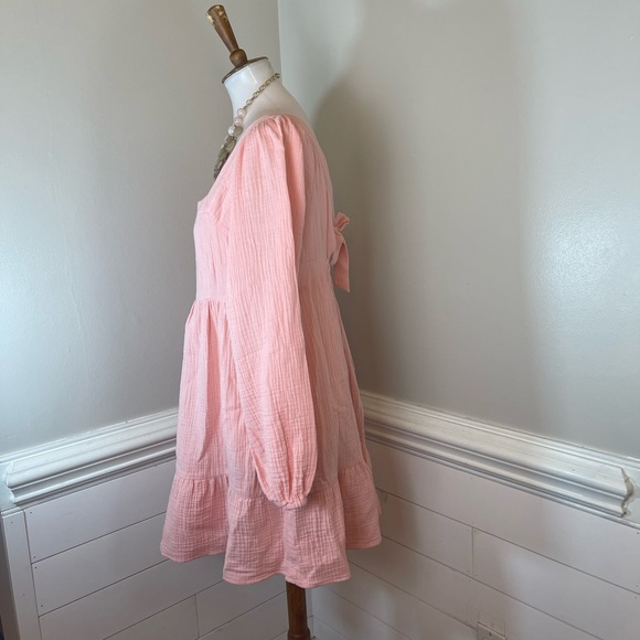 Allison & Kelly Blush Pink Gauzy Dress M (jrs.) FREE SHIP - Picture 2 of 5